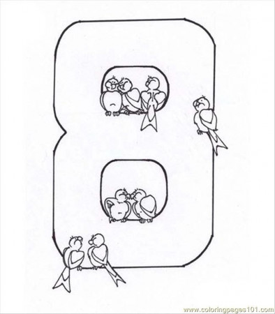 Coloring Pages Number Eight 8 Coloring Page (Education Numbers ...