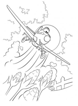 coloring page Planes - Dusty Crophopper | Cool coloring ...