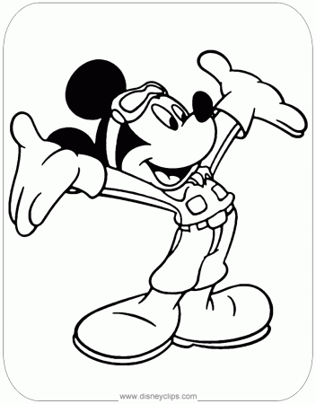 Mickey Mouse Coloring Pages: Occupations | Disneyclips.com