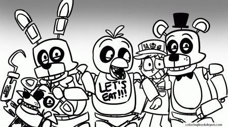 freddy s at five nights fnaf lets eat coloring pages