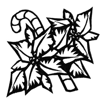 Floral(King Graphics) Embroidery Design: Poinsettia Outline from ...