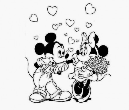 Disney Beautiful Lovely Couple Mickey Mouse And Minnie Mouse ...