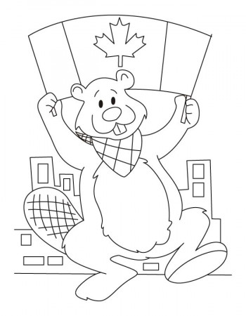 Canadian Flag Coloring Pages