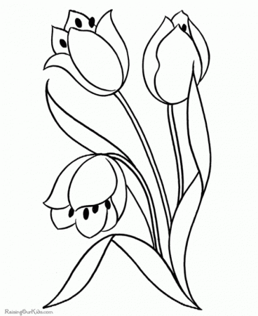 download Flower Coloring Pages to print for kids | Great Coloring 