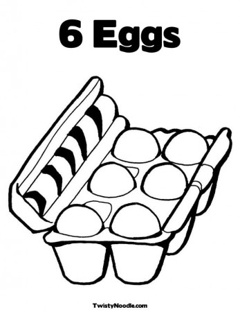 Egg Carton Coloring Page