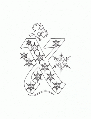 Christmas Alphabet X Coloring Pages | Download Free Christmas 