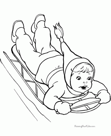 Fun coloring pages of kid 029