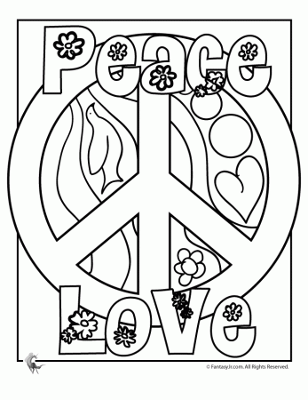 Peace Sign Coloring Pages - Free Printable Coloring Pages | Free 