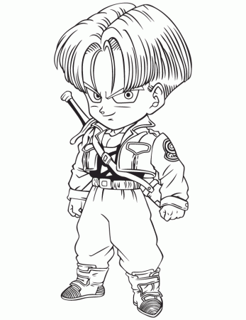 trunks GT Colouring Pages (page 2)