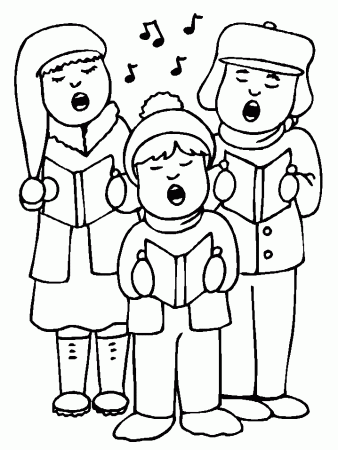 Children Themed Christmas Coloring Pages