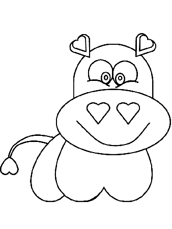 hippopotamus coloring pages | Coloring Picture HD For Kids 