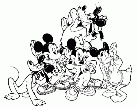 Mickey Mouse And Donald Duck Coloring Page | Free Printable 