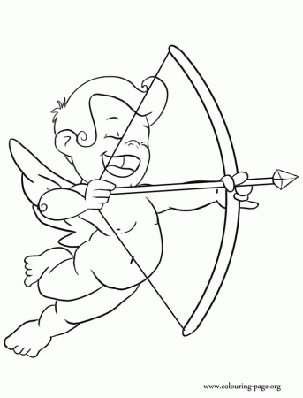 Valentine's Day - A cupid for kids coloring page