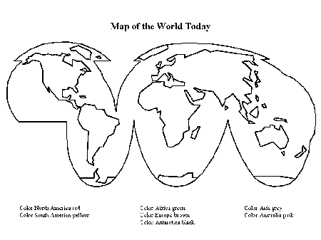 Pin Desenho Do Mapa Mundi Para Colorir E Planisf