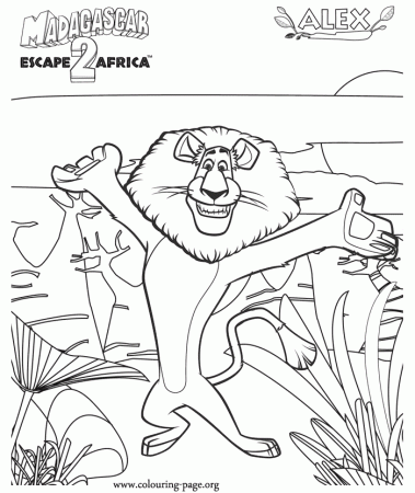 Madagascar - Alex the Lion coloring page
