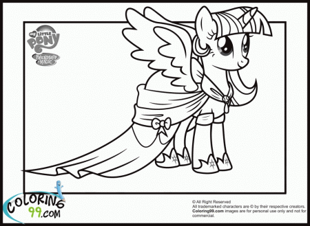 My Little Pony Twilight Sparkle Printable Coloring Page My 262421 