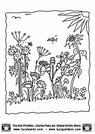 Free Printable Flower Garden Coloring Pages