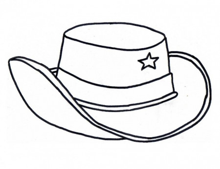 Free Cowboy Hat Coloring Pages 238652 Hat Coloring Page