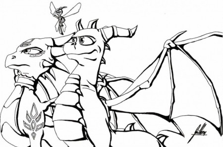 Skylanders Spyro Free Coloring Dragons Easy Coloring Pages For All 