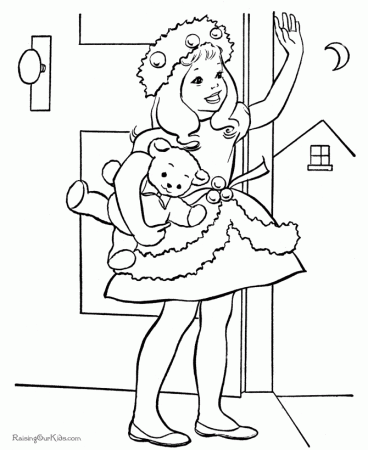 Free Kid's Christmas Coloring Pages - 018