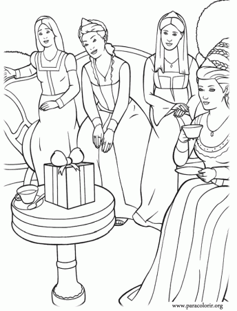 sleeping beauty snow white cinderella and rapunzel coloring page 