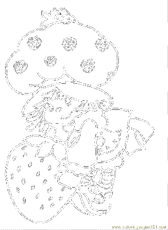 Coloring Pages Shortcake (Cartoons > Strawberry) - free printable 