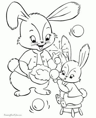 Happy Family Bunny Coloring pages | Color Printing|Sonic coloring 