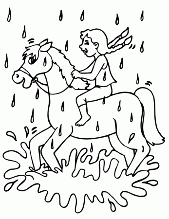 horse riding girl Colouring Pages (page 2)