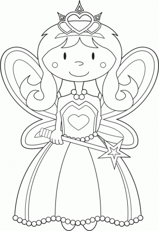 Fairy Princess Coloring Pages - Fairy Coloring Pages : iKids 