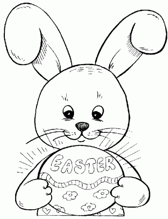EASTER COLOURING: EASTER BUNNY COLOURING IN PAGES