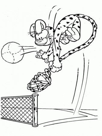 Newest Marsupilami Playing Volleyball Coloring Page High 