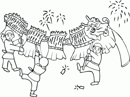 Welcome Edgy Atmosphere Of The Chinese New Year Coloring Pages 