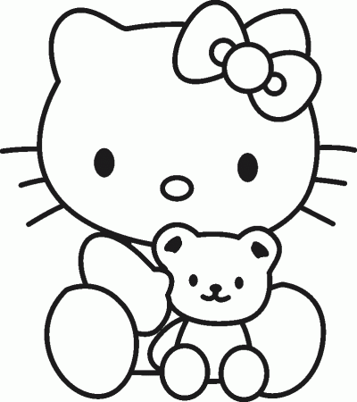 Hello Kitty Colouring Pages Free For Kids