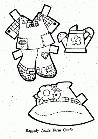 Raggedy Ann Paper Doll, Set 3: Janet's Country Home