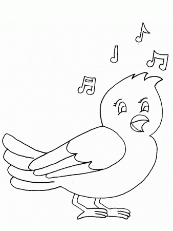 Printable Bird Song Animals Coloring Pages - Coloringpagebook.com