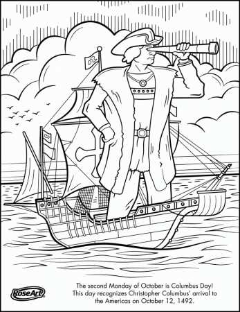 Columbus Day Coloring Pages Free Printable Download 2014 | The 