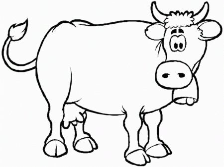 Animal Coloring Pages Online Free Toddler Cow Animal Coloring Page 