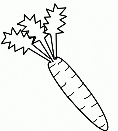 A Large Sized Carrots Coloring Pages - Fruit Coloring Pages 