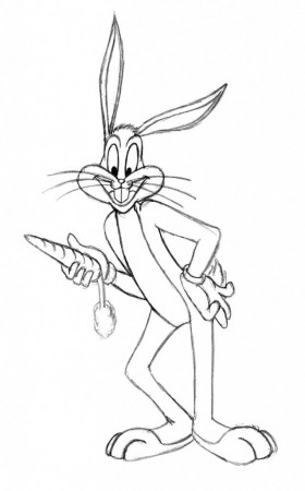 Downloadable Bugs Bunny Verry Like Carrots Coloring Page - deColoring