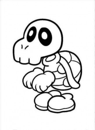 Mario Bros Skull Turtle Coloring Page Coloringplus 152273 Mario 