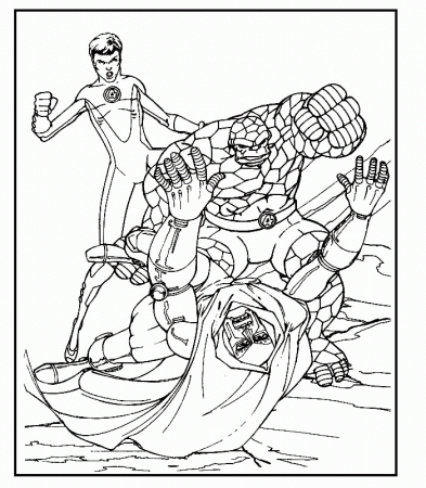 Coloring pages » Fantastic four Coloring pages for kids | coloring 