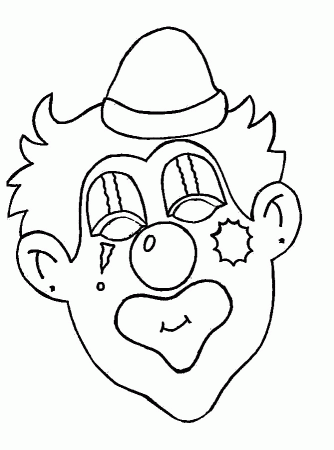 clown face coloring pages | Coloring Pages
