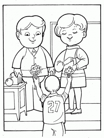 Teachers coloring pages
