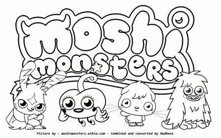 Moshi Monsters Coloring Pages - Free Coloring Pages For KidsFree 