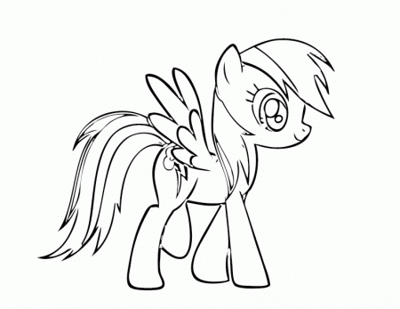 Rainbow Dash Wears A Crown Coloring Pages - Disney Coloring Pages 
