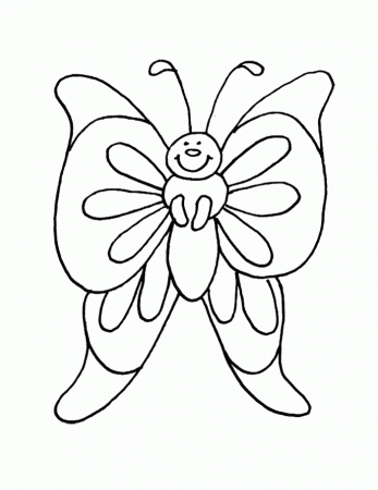 Butterfly Cute And Unique Coloring Page - Butterfly Coloring Pages 