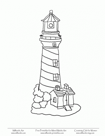 Lighthouse Coloring Page Sheet