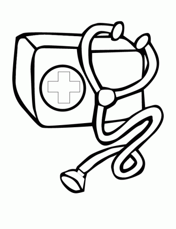 Doctor bag coloring page