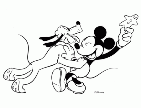Mickey Mouse Christmas Coloring Pages - Free Coloring Pages For 
