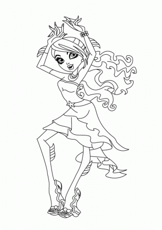Monster High Coloring Pages Lagoona Blue | 99coloring.com